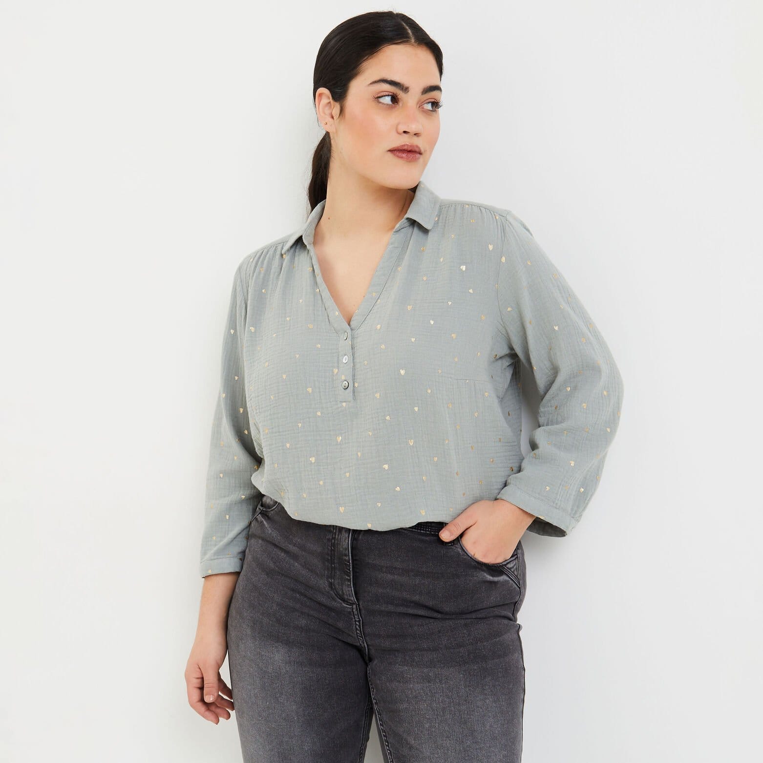 Blouse gaze de coton femme