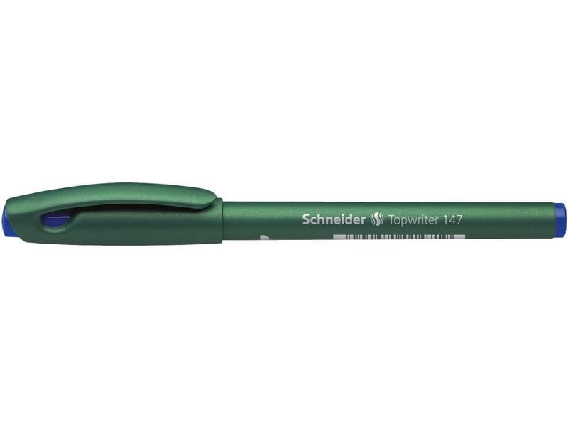 Schneider Fineliner 147 0.6 mm, Blau, 1 Stück Faserschreiber mit Hartfaserspitze