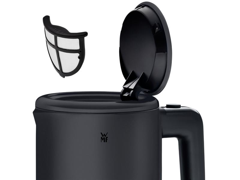 WMF Wasserkocher KÜCHENminis 0.8 l, Deep Black Wasserkocher mit 1800 W Leitung