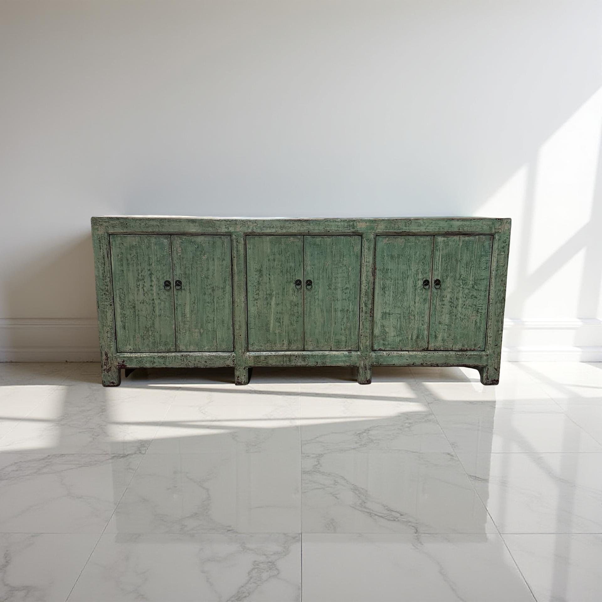 Dressoir groen 6dr droog uniek