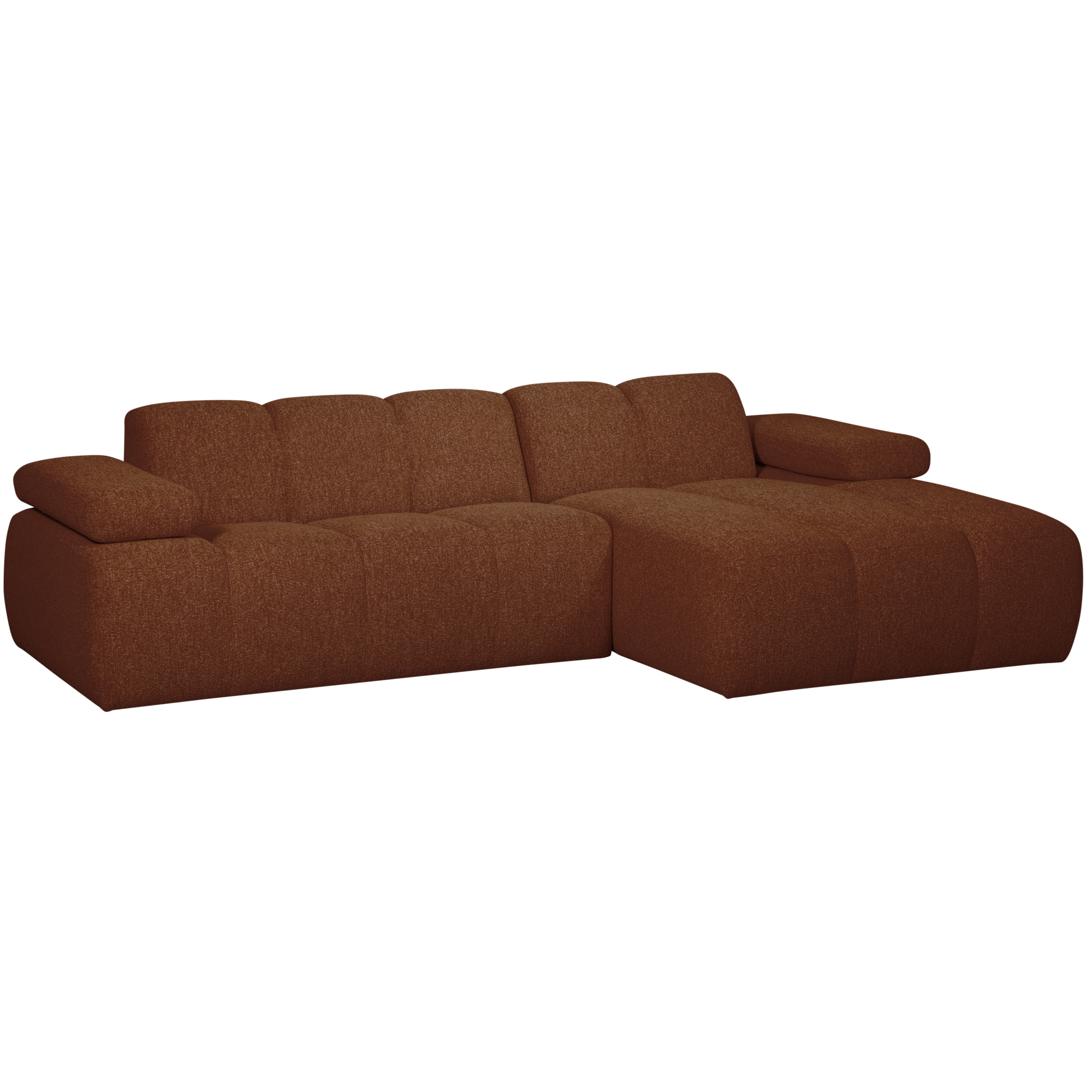 Chaise Longue Mojo Mojo Chaise Longue Rechts - Bouclé - Roestbruin Melange