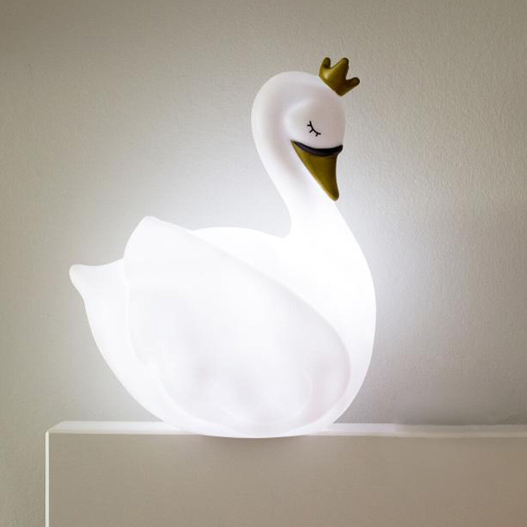 Atelier pierre led nachtlampje dame blanche zwaan - wit