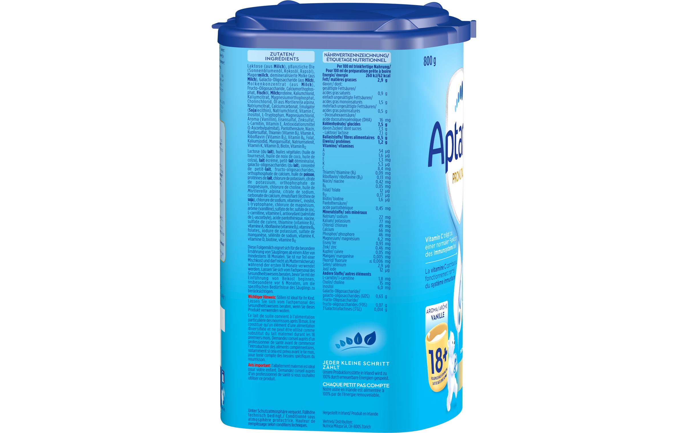 Juniormilch Pronutra Junior 18+ Vanille 800 gJuniormilch, Pronutra Junior 18+ Vanille, 1 x 800 g