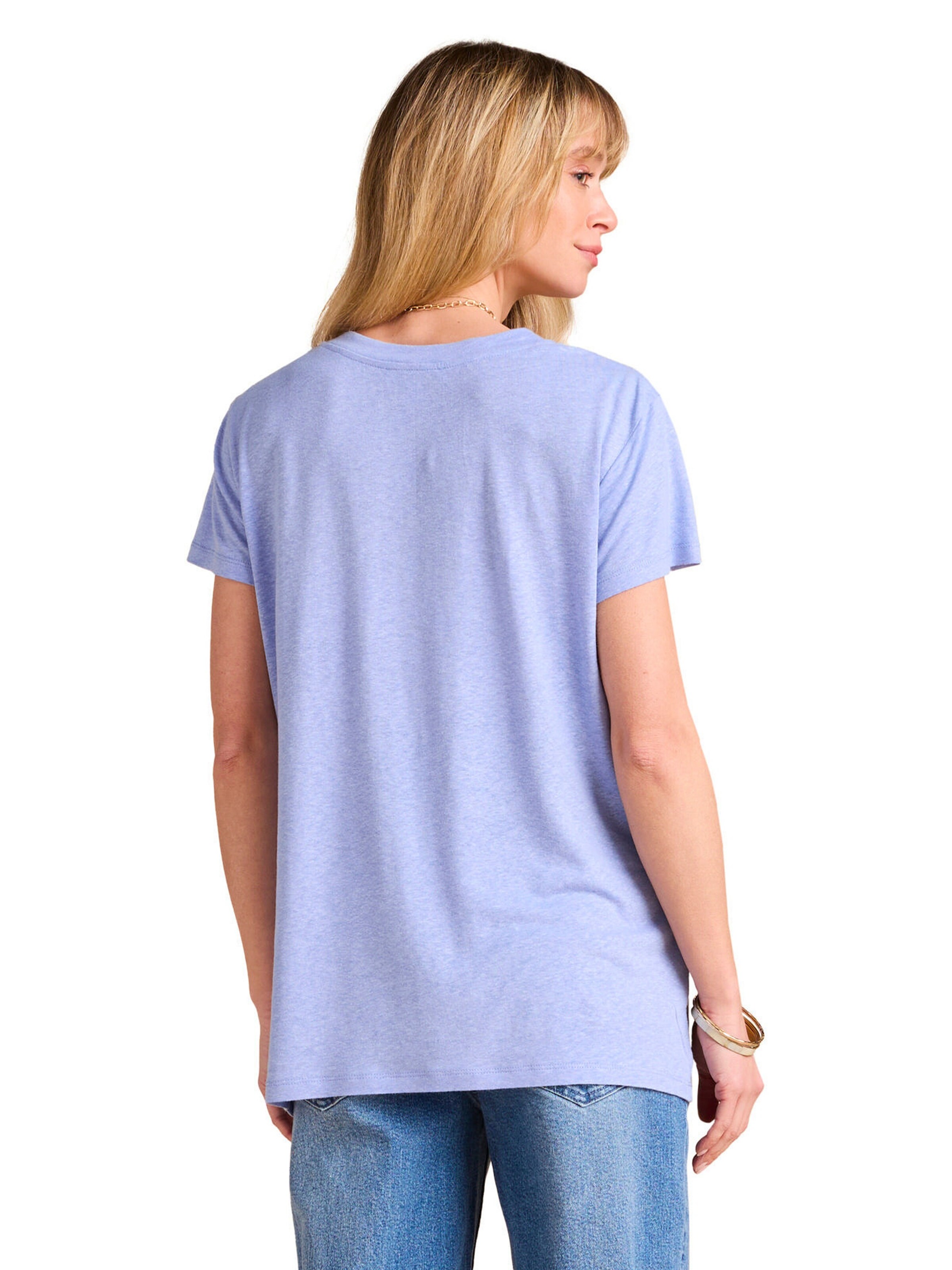 Envie de Fraise Umstands-T-Shirt mit Leinen azurblau