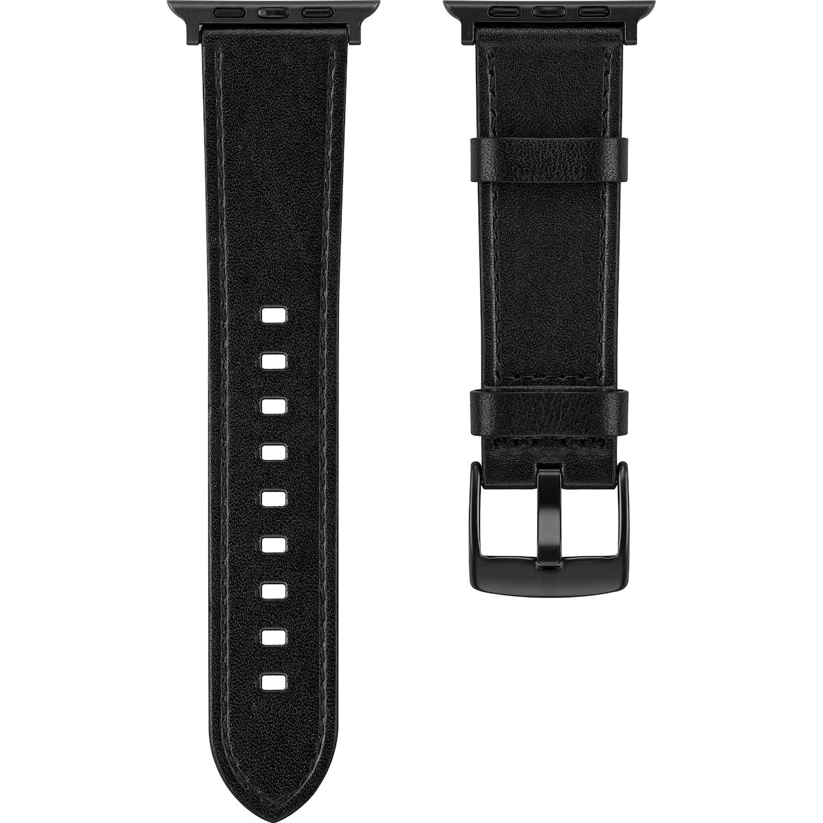 Sandstrøm Apple Watch lærrem 42/44/45/49 mm (sort)