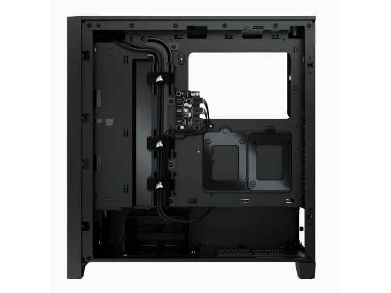 CORSAIR | iCUE 4000X RGB – Miditower - ATX - ingen strømforsyning - Sort - USB/Lyd