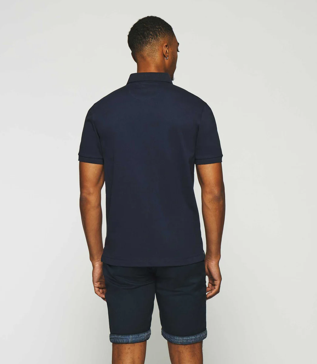 Polo uni manches courtes marine GREGOR
