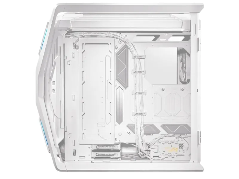 ASUS ROG Hyperion GR701 - FT gaming - udvidet ATX - sidepanel med vindue (hærdet glas) - ingen strømforsyning - hvid - USB/Lyd