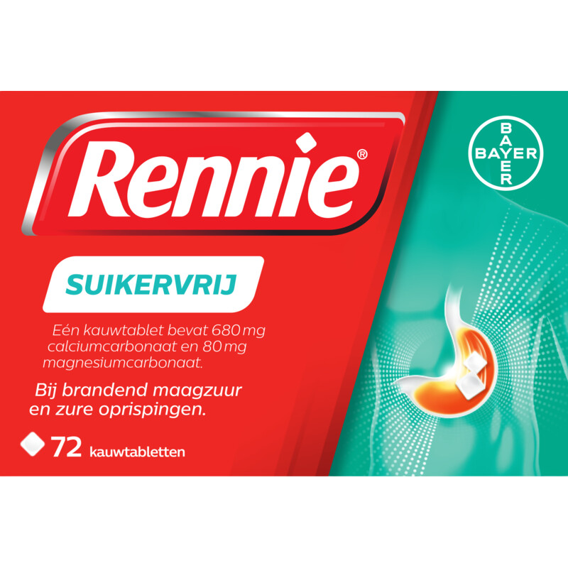 Rennie Suikervrij bij brandend maagzuur
