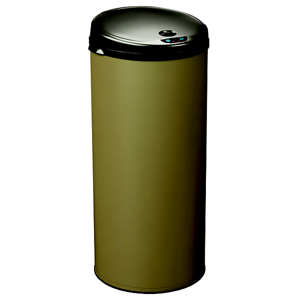 Poubelle à ouverture automatique - 45l - sensitive - gris olive 7002 mat texture