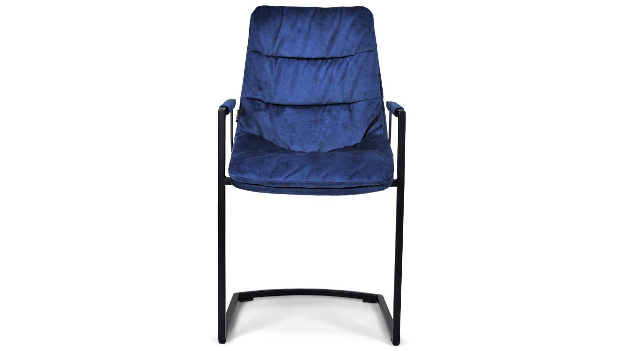 Keukenstoel velvet blue Knus B51 x D65 x H87 cm