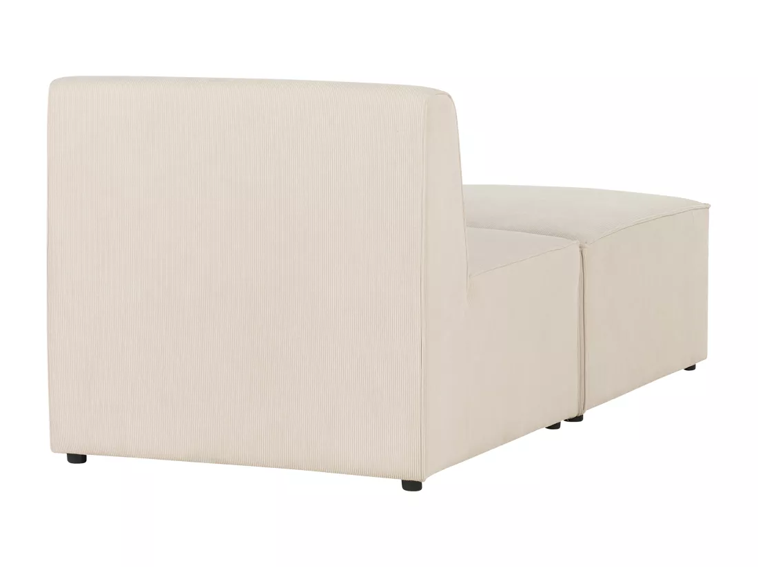 Chaise longue en velours côtelé beige LEMVIG