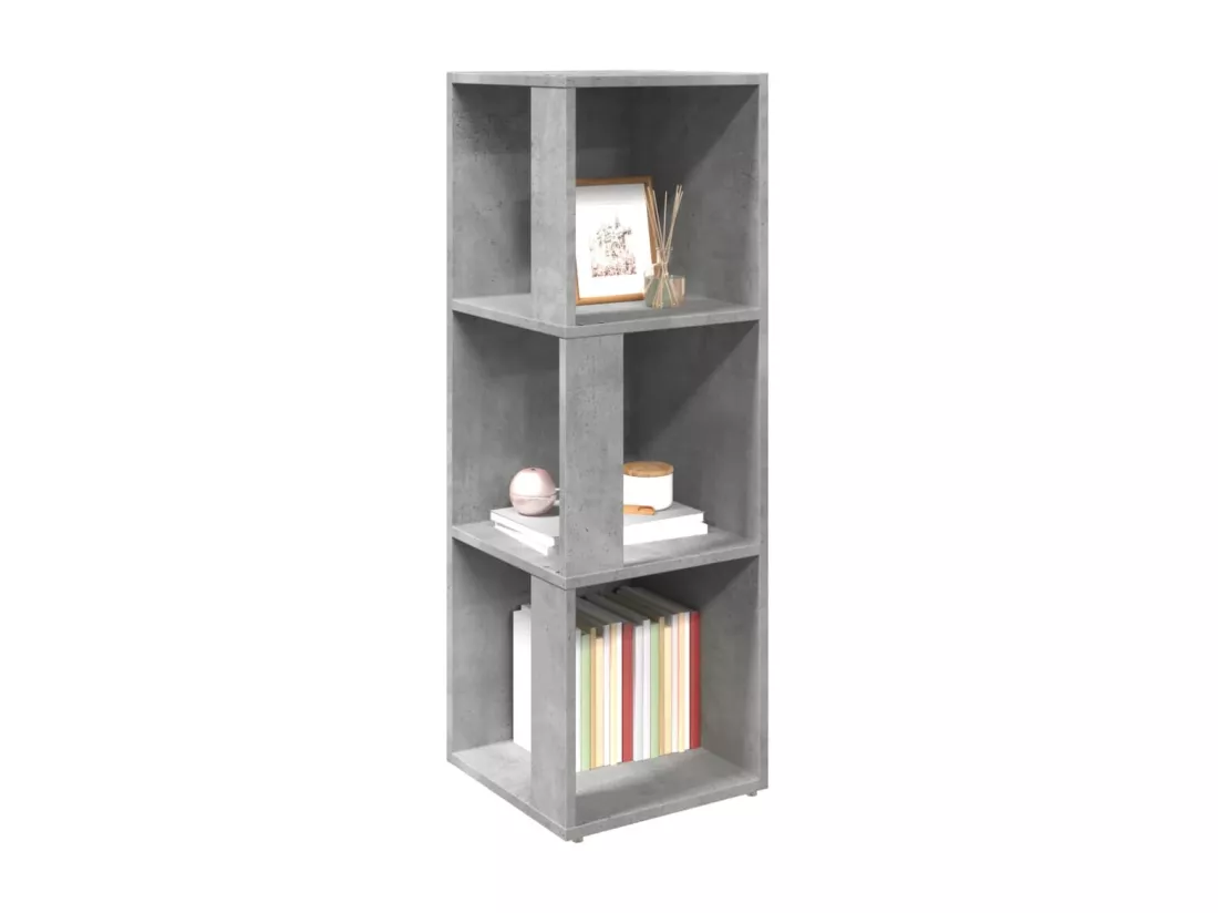 Armoire d'angle Gris béton 33x33x100 cm Bois d'ingénierie