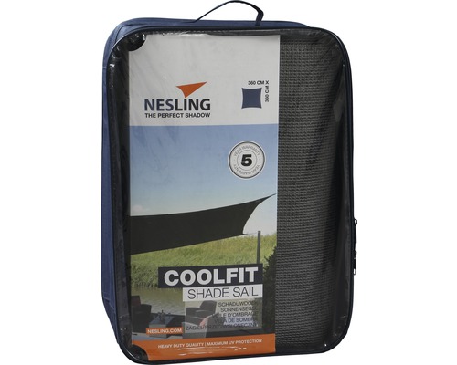 Vierkant zonnescherm Coolfit grijs 360x360 cm