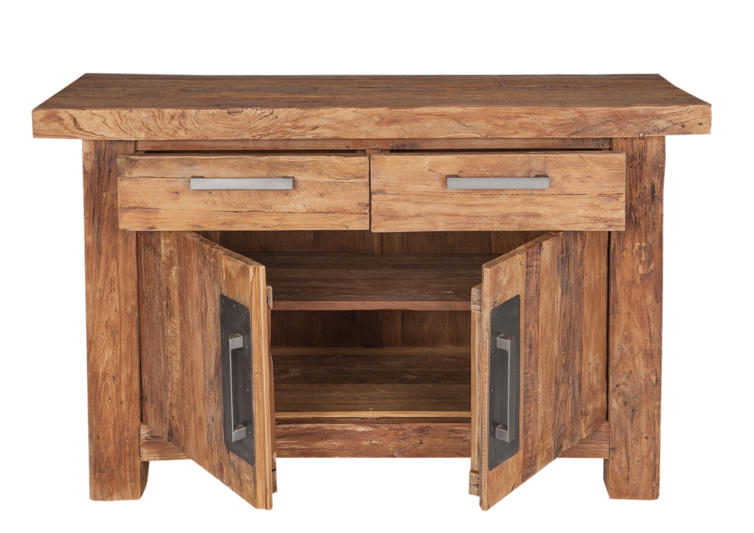 Kommode CORAL Teakholz Schubladenschrank Sideboard Wohnzimmer Mehrzweck Schrank