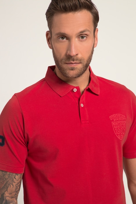 Poloshirt, Halbarm, Piqué, Ärmelbadge, bis 8 XL