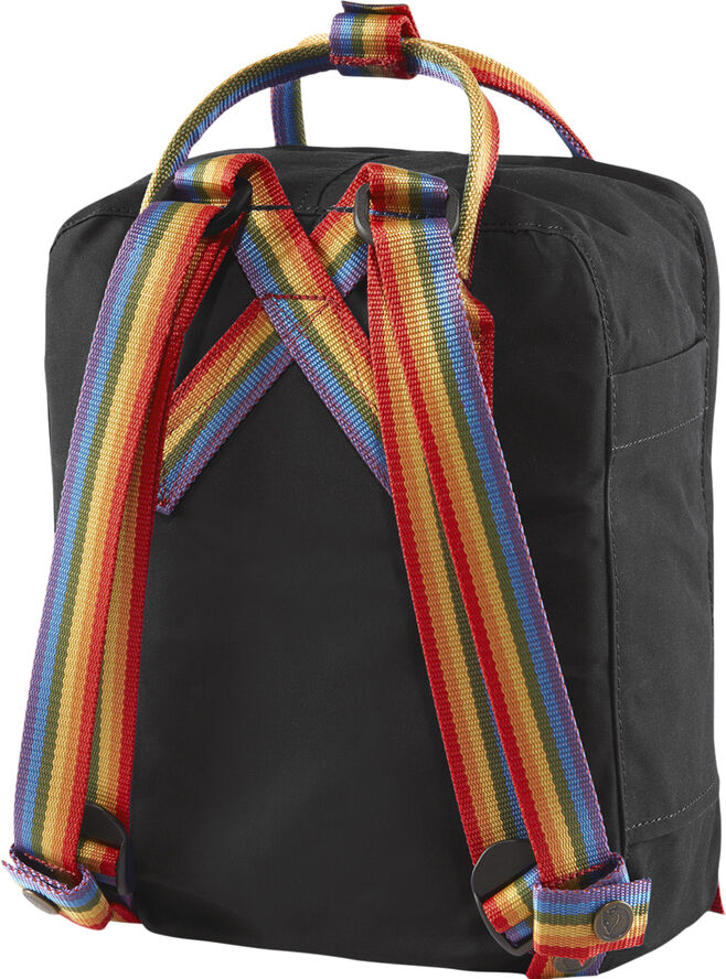 Fjällräven Kånken Rainbow Mini Black-rainbow pattern
