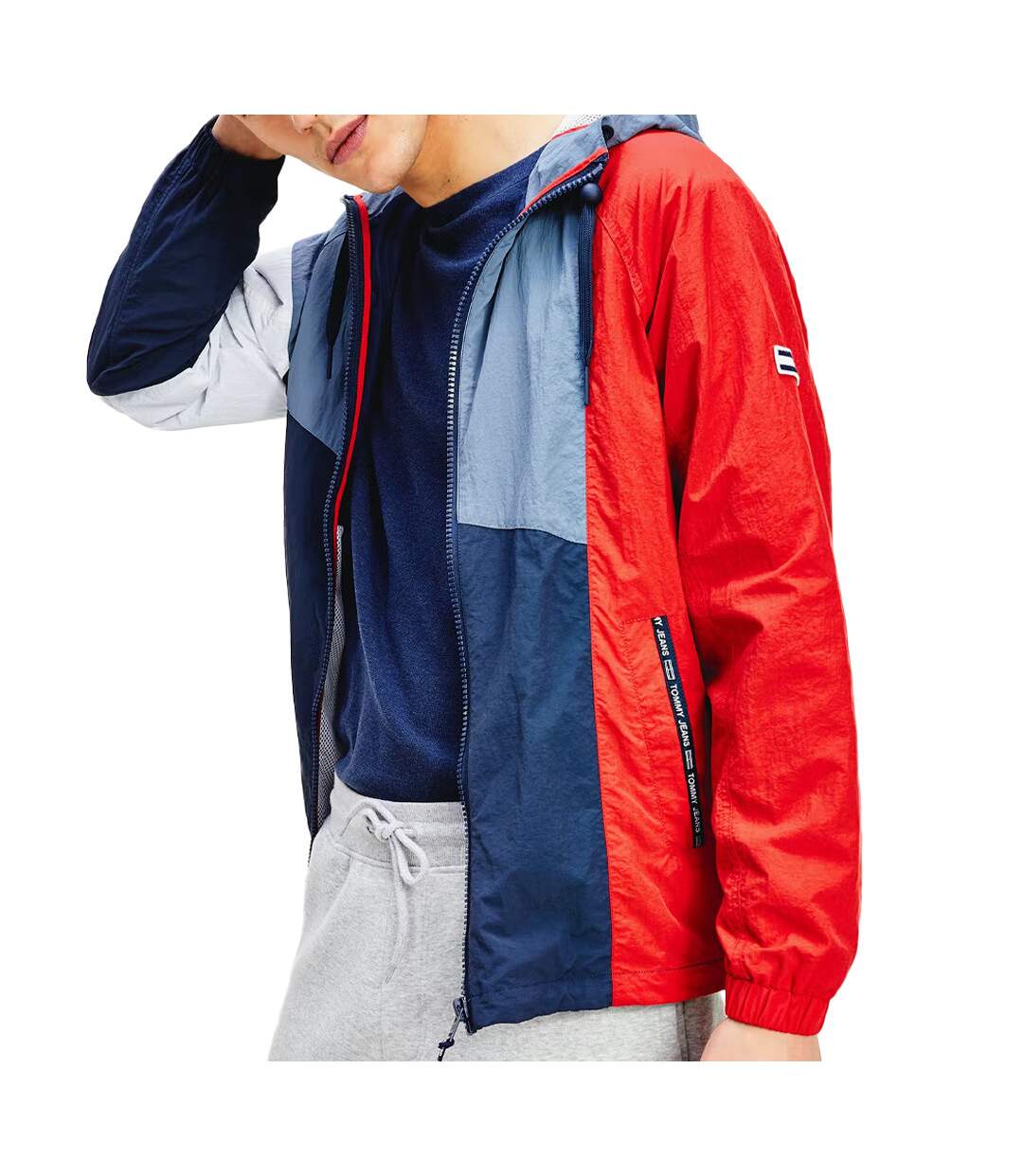 Veste Coupe-Vent Bleu Homme Tommy Hilfiger Zipthrough