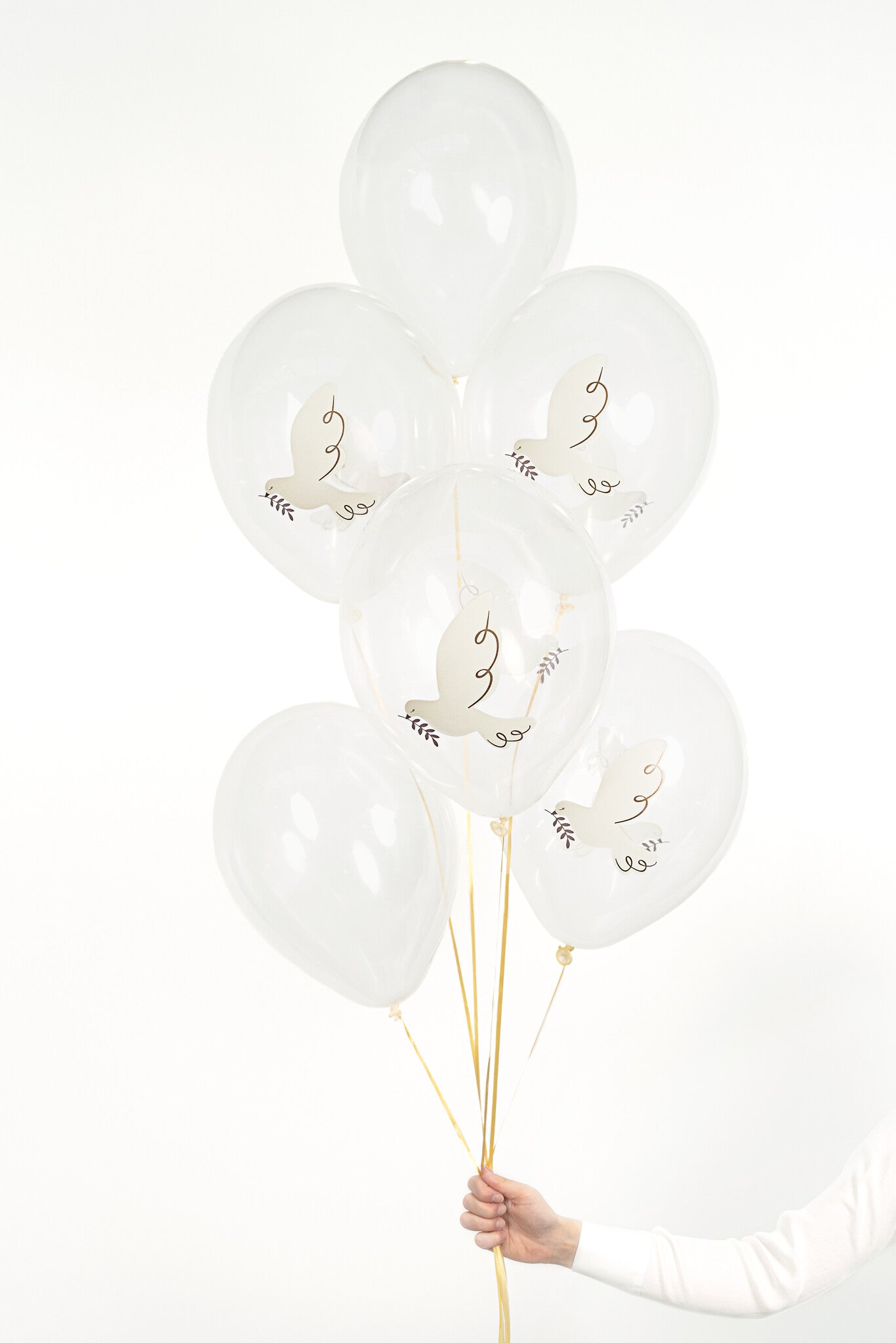 Ballonnen Duiven 30cm 6st