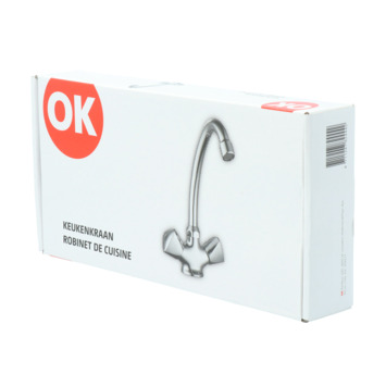 OK Keukenkraan 2-knops Chroom