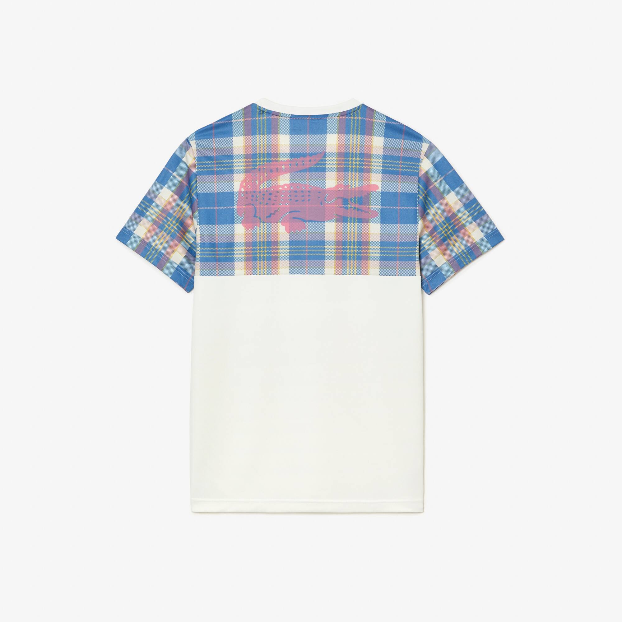Herren LACOSTE TENNIS T-Shirt Karomuster T-Shirts - Weiss - Lacoste - Herren