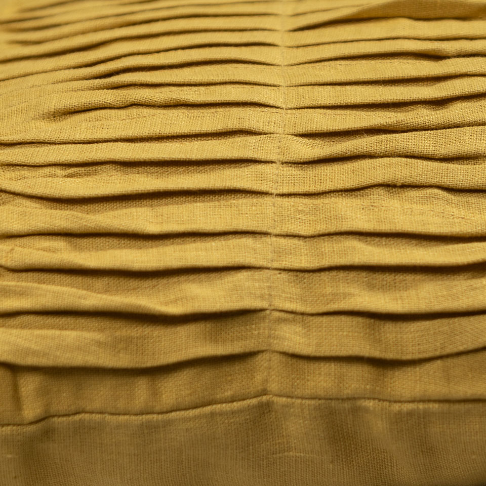 Sierkussen linnen Small wave mustard 35x50 cm