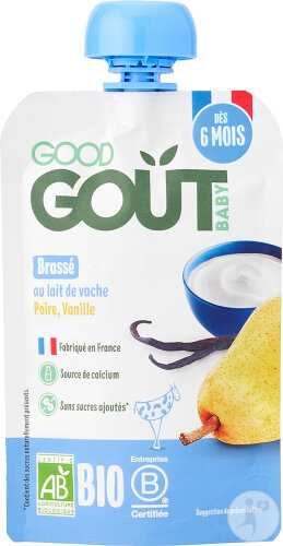 Good Goût Brassé Poire Vanille Dès 6 Mois 90g