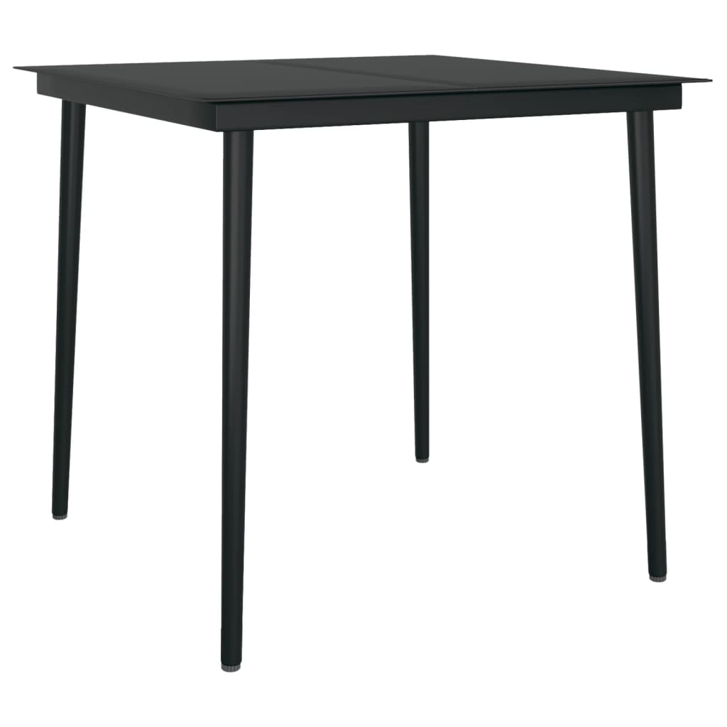 Mobilier à dîner de jardin coussins 3 pièces résine tressée verre