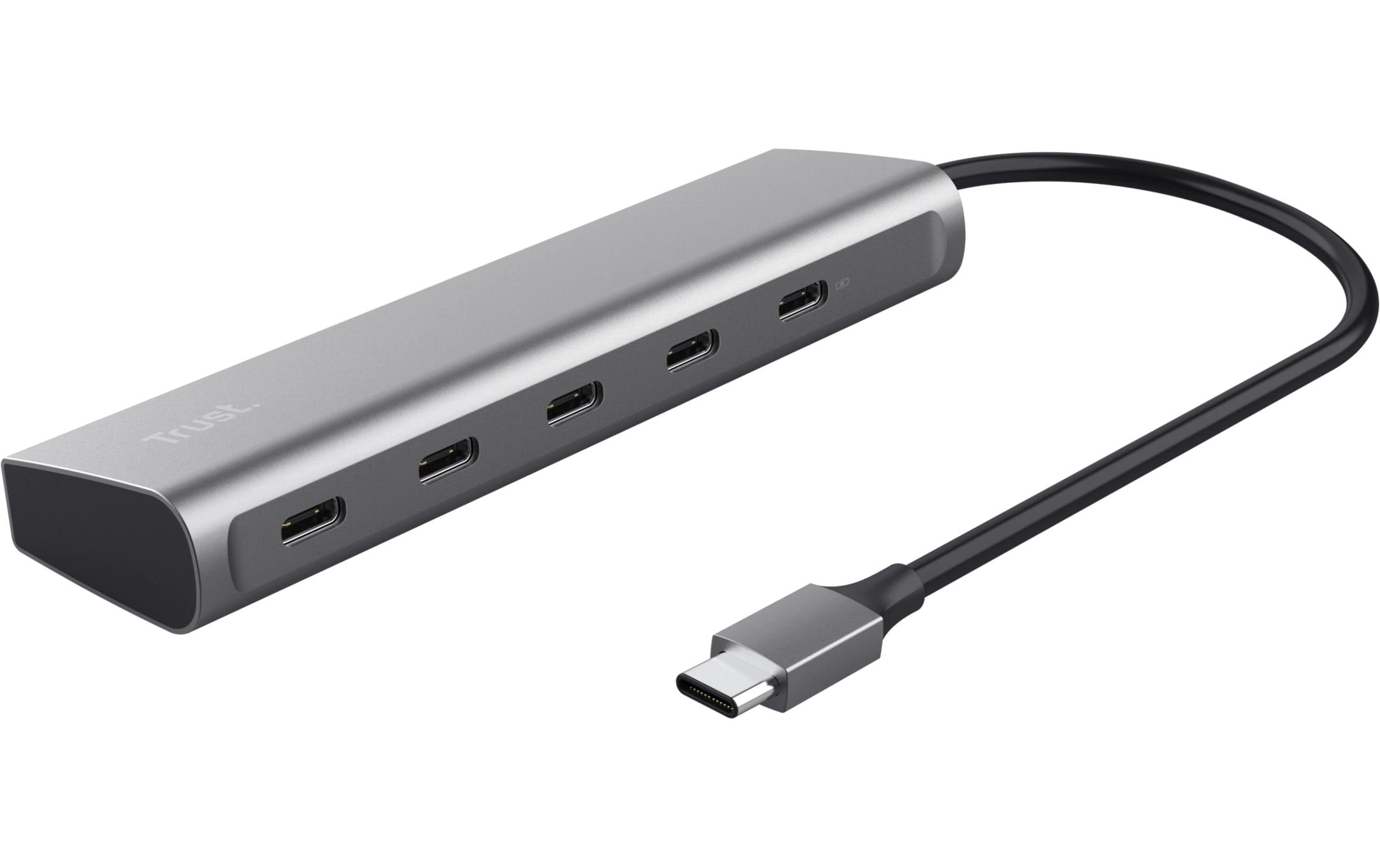 Halyx USB-C-Hub mit 5 PortsAluminium-USB-C-Hub für vier zusätzliche USB-C-Anschlüsse