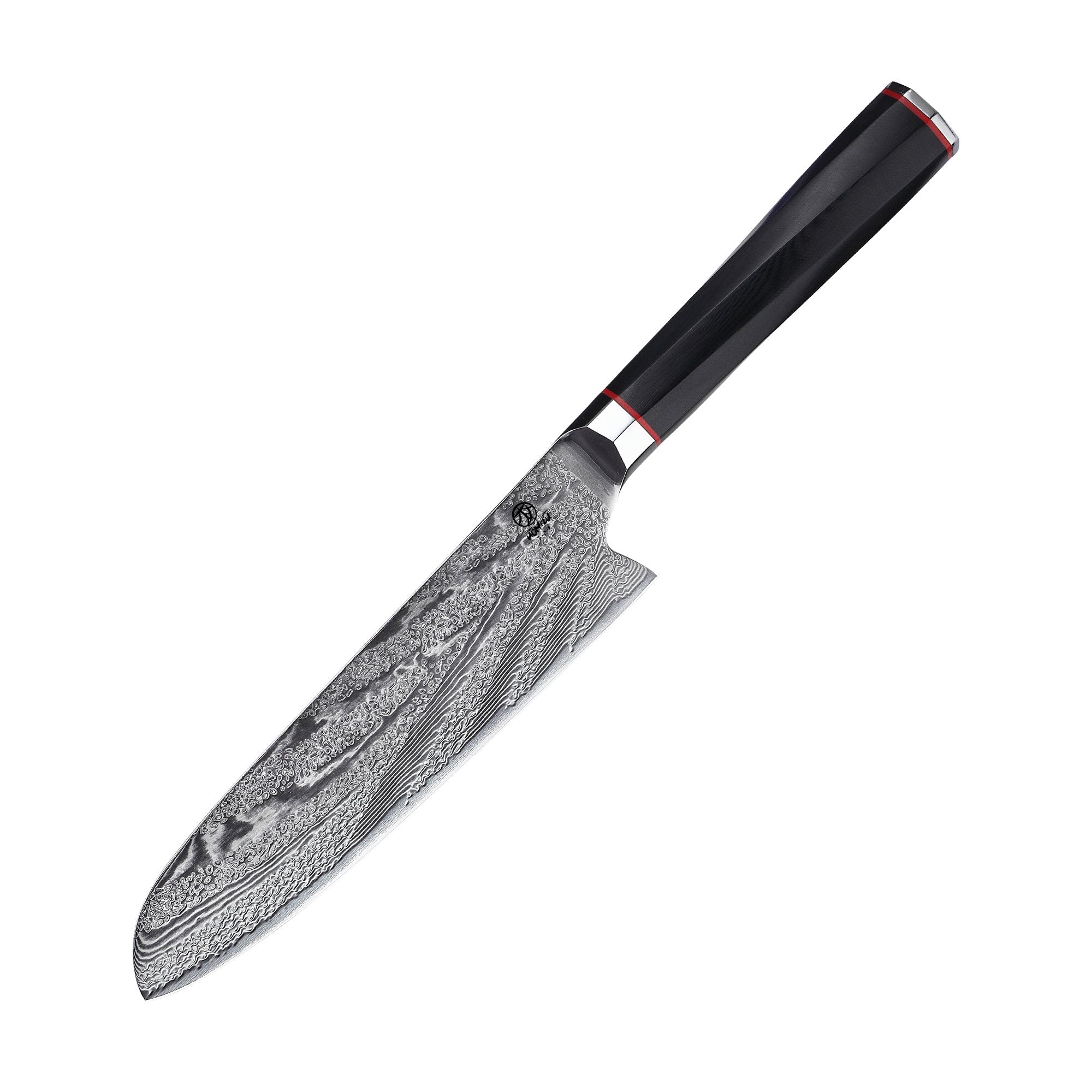 Homizu Takumi Santokumes - VG-10 Damast|G10, zw,rd,wit - doos