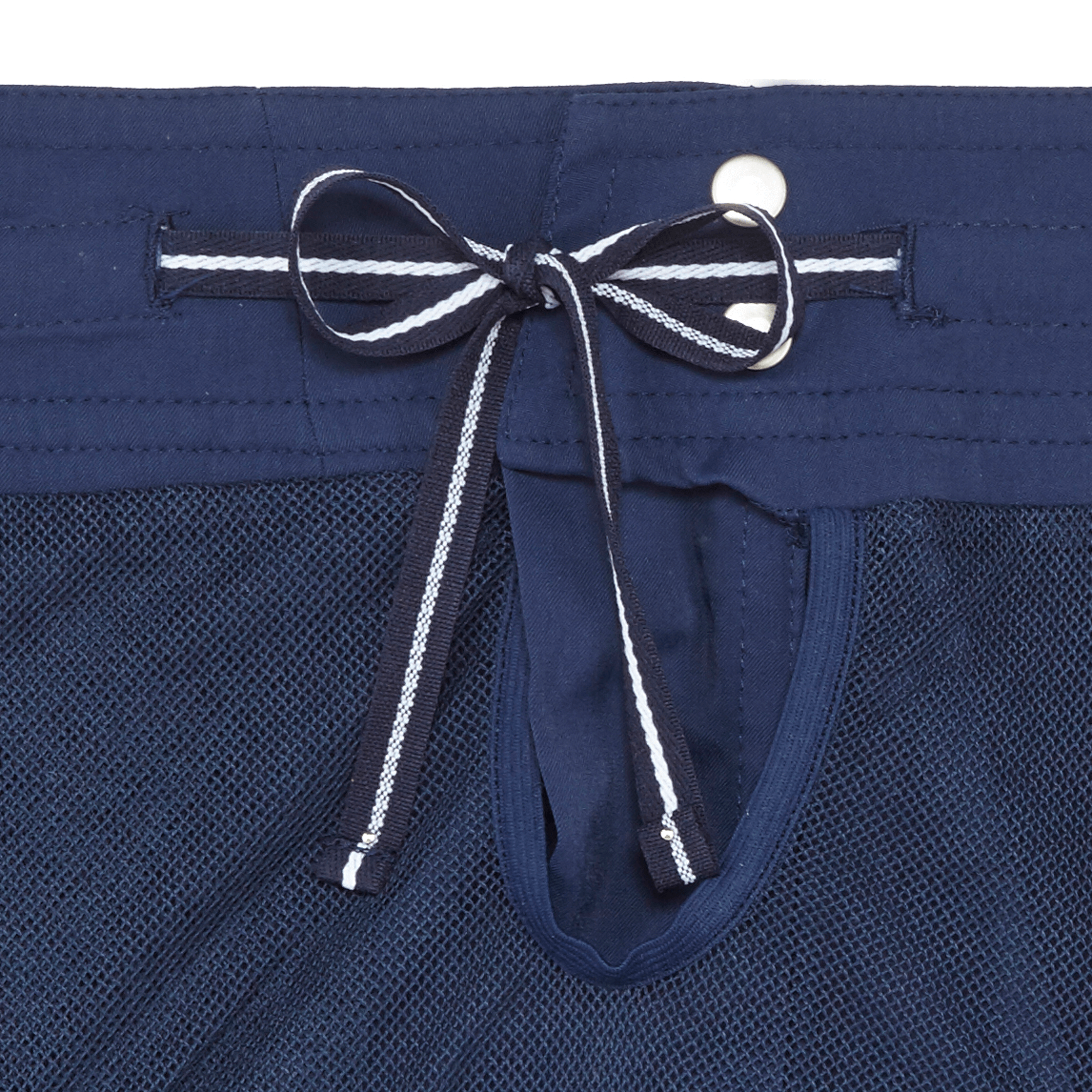 Maillot de Bain Court Homme Stretch Ceinture Plate Uni