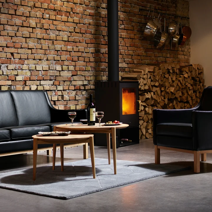 FDB Møbler - D102 Søs Couchtisch Ø 55 cm, Eiche geölt