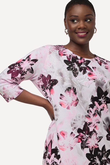 Shirt, Pima Cotton, A-Linie, Rundhals, 3/4-Arm