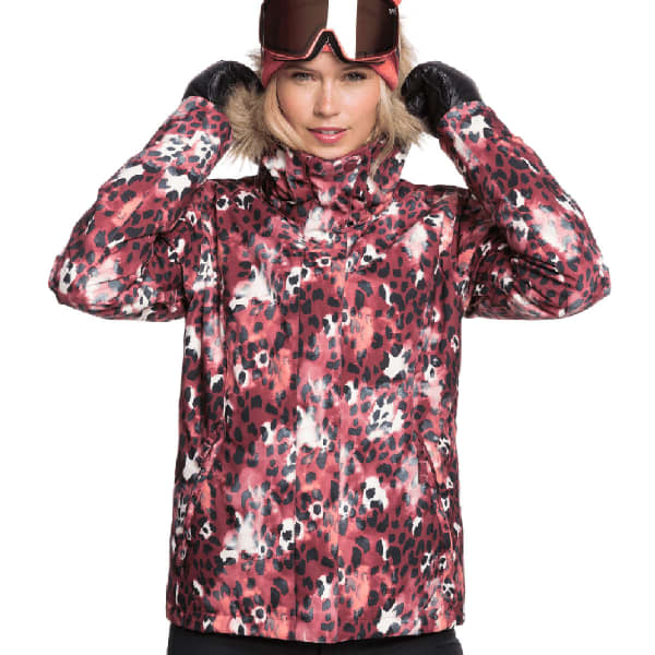 Veste de ski ROXY JET SKI JK OXBLOOD RED LEOPOLD