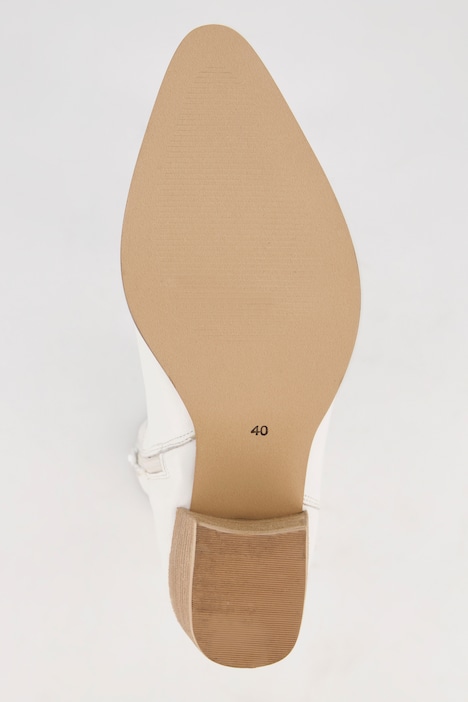 Leder-Cowboystiefeletten, Wechselfußbett, Weite H