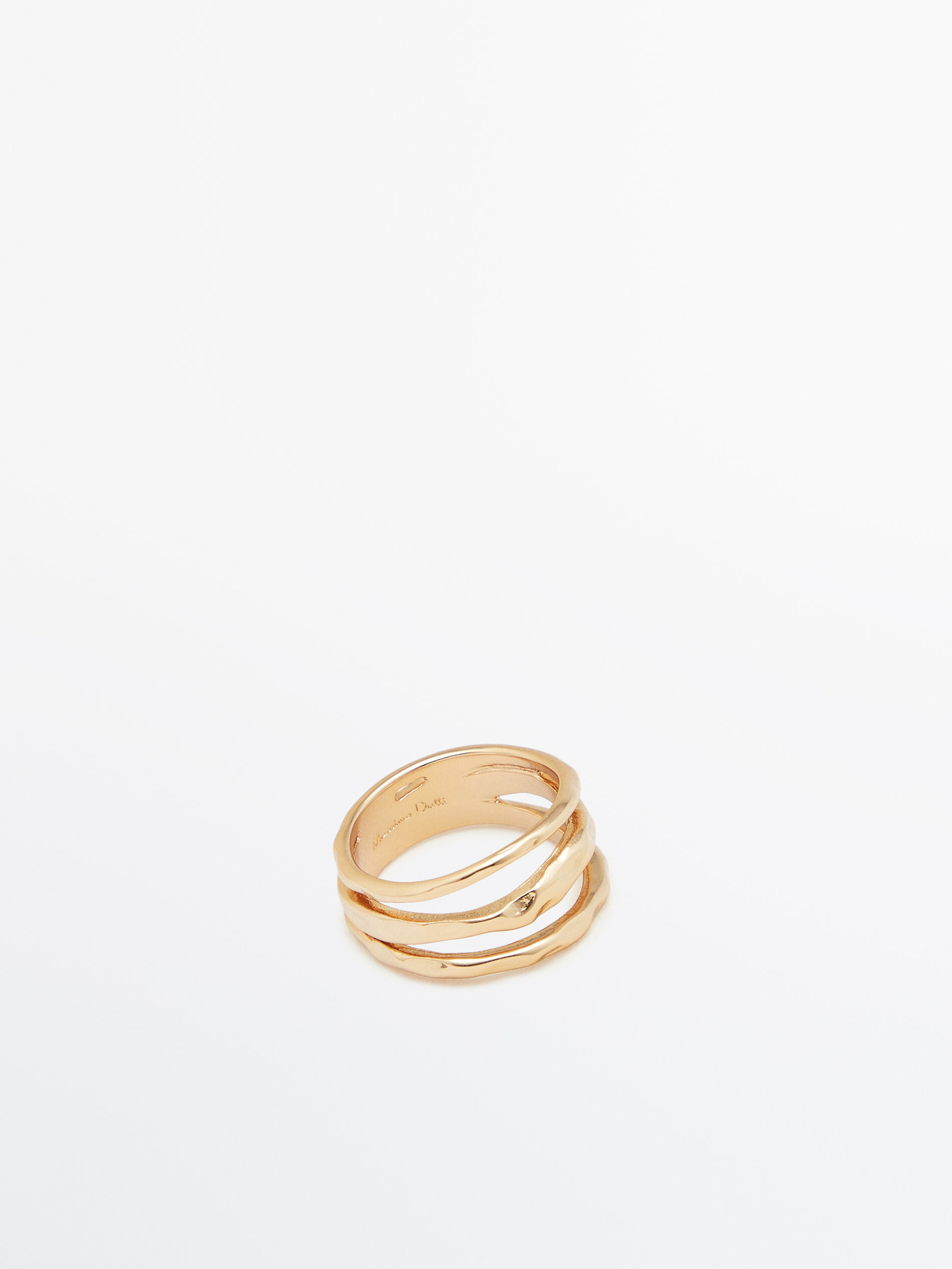 Conjunto de anéis minimalistas banhados a ouro - OURO