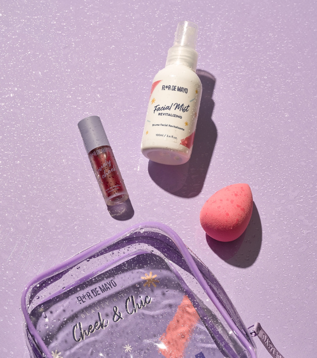 Flor de Mayo - Conjunto de rosto radiante Cheek & Chic