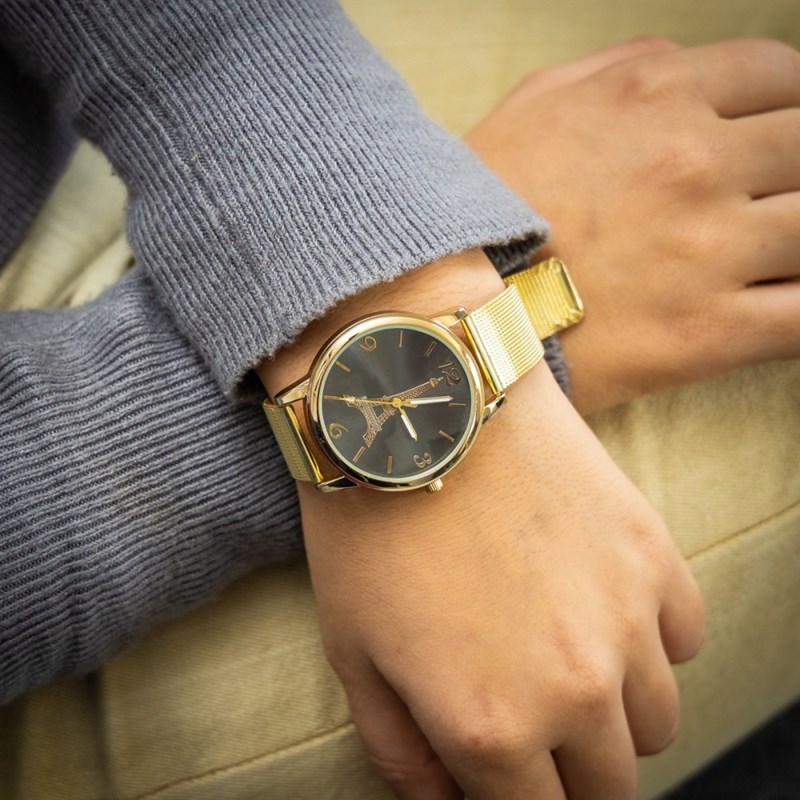 Montre Femme CHTIME bracelet Acier Doré