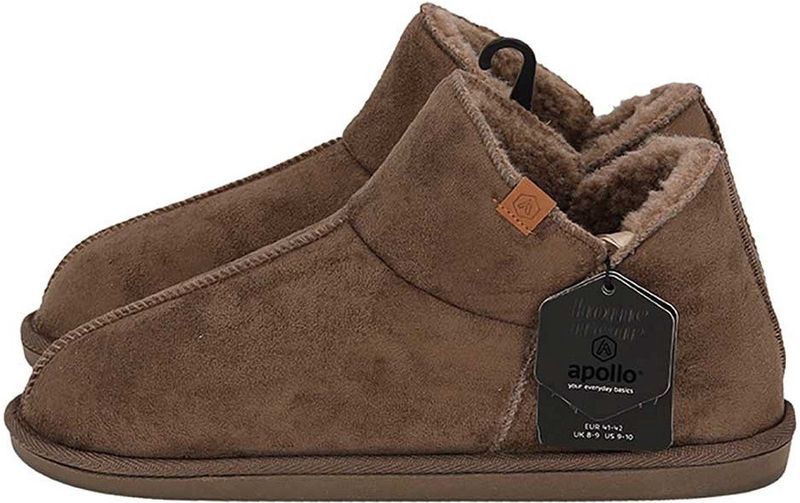 Apollo - Sloffen Heren - Bruin - Suede - 1 Paar Pantoffels