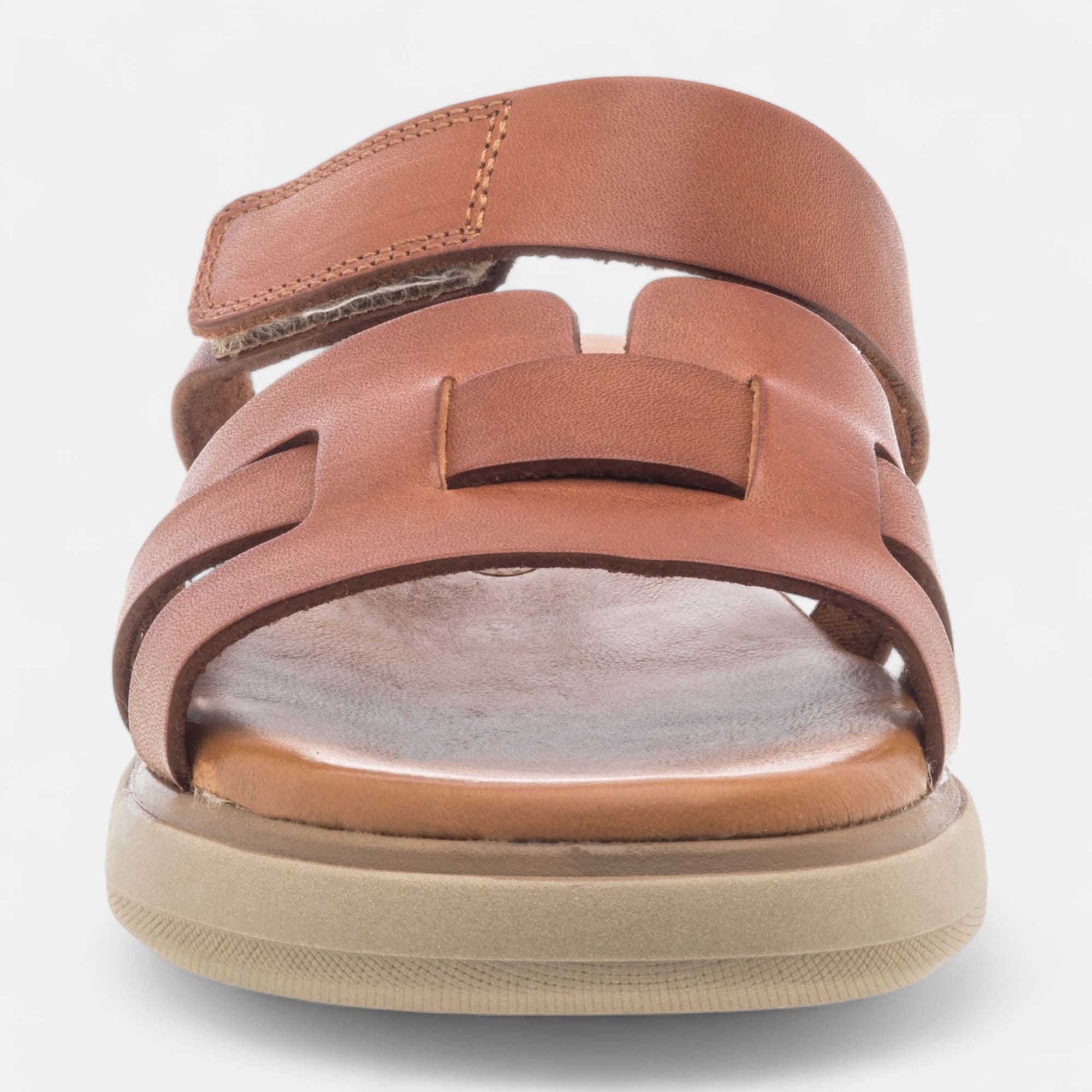 Mules Femme en cuir cognac
