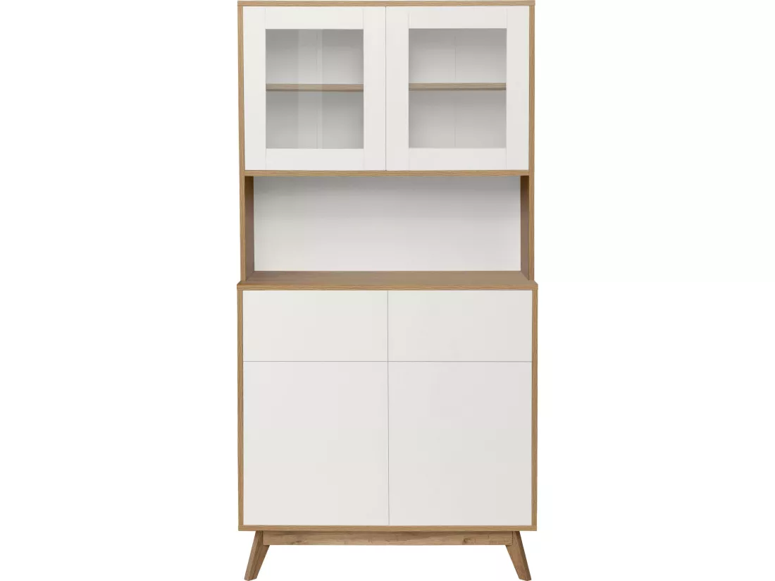 Skandi Buffet 2+2 Portes BlancChêne Chêne