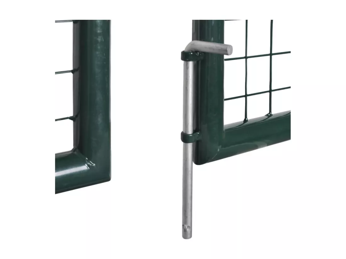 Portail de cl?ture Acier 306x150 cm Vert