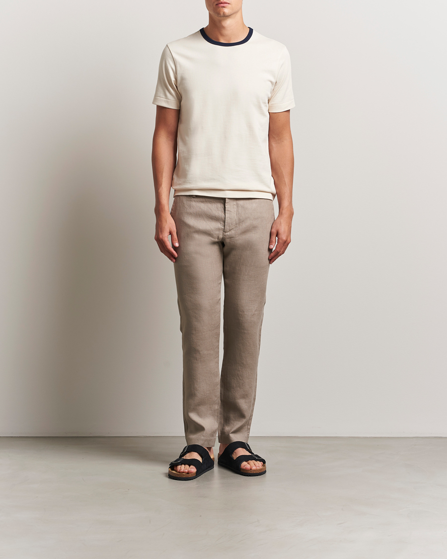 NN07 Theo Linen Trousers Greige