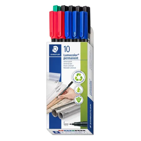 STAEDTLER® Lumocolor® permanent pen 318 Universalstift F, 10 Stück