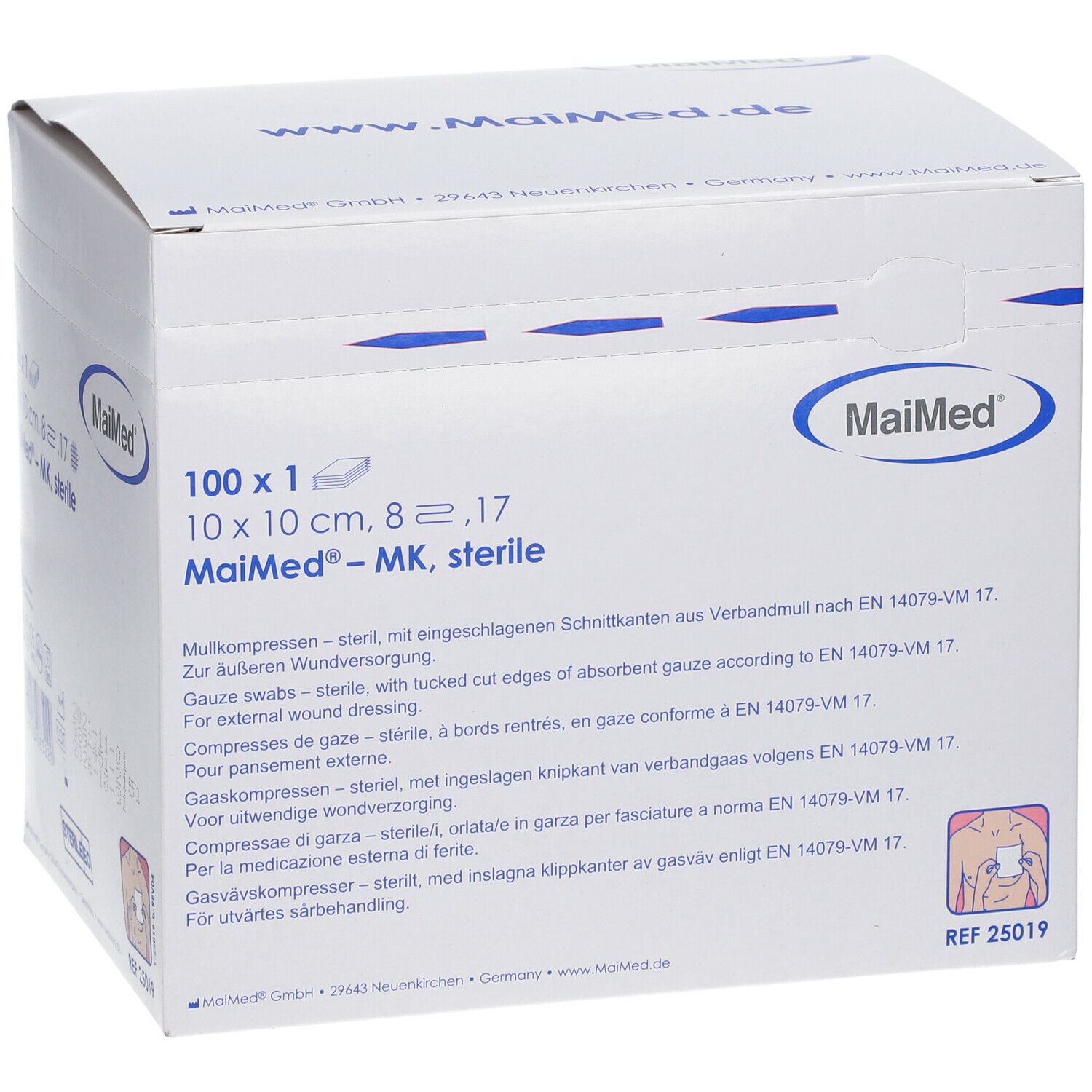 MaiMed® MK Sterile Kompressen 10 x 10 cm