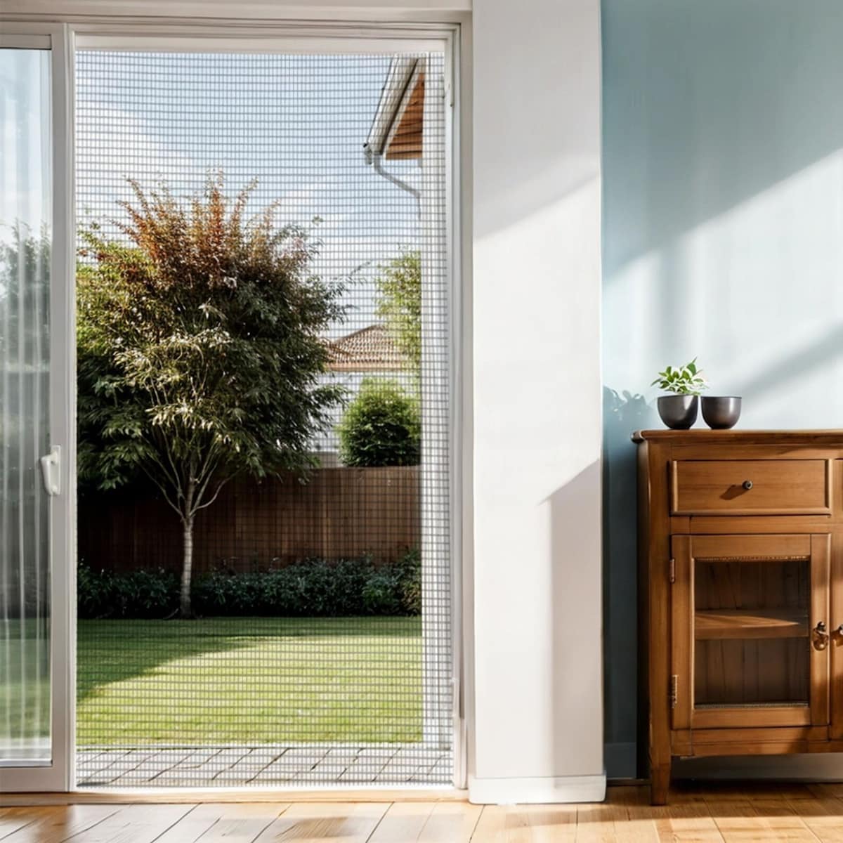 Fluenett Insektnett Vindusdør Glassfiber 100 cm (svart)