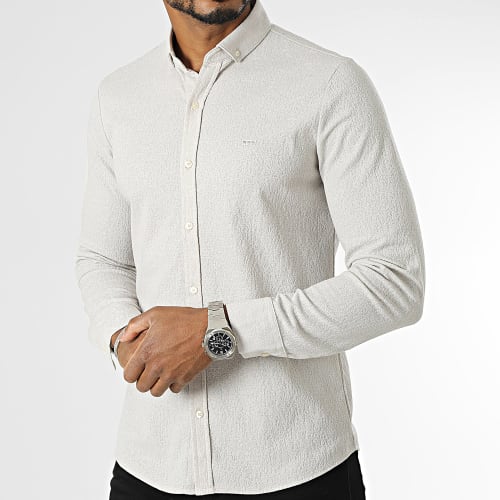 Chemise Manches Longues Gris