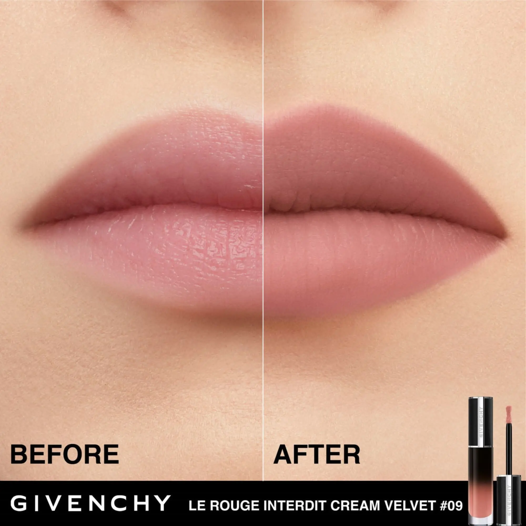 Givenchy - Le Rouge Interdit Cream Velvet Rouge à Lèvres Mat Longue Tenue- Rouge à lèvres