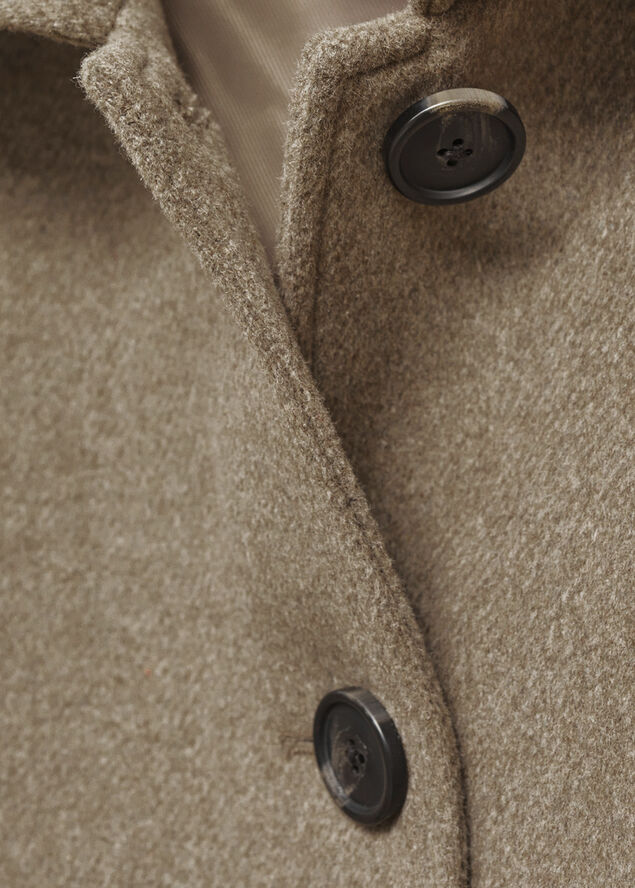 MANGO JACKET. -- BUTTON Medium brown