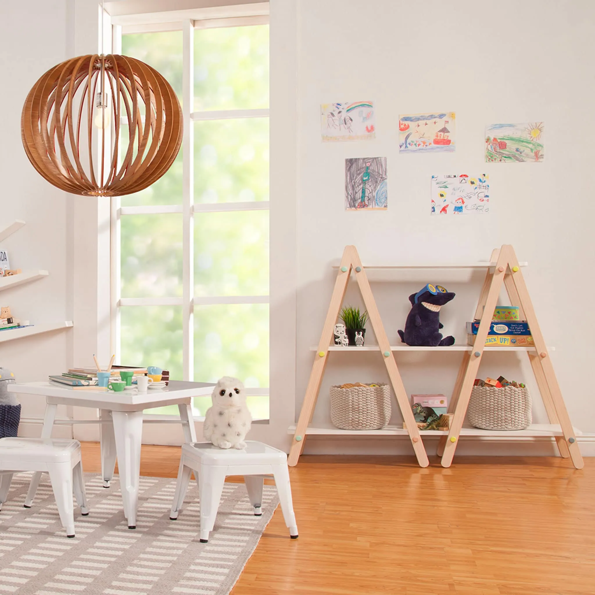 Babyletto Bibliothèque Dotti - Blanc  Naturel lavé